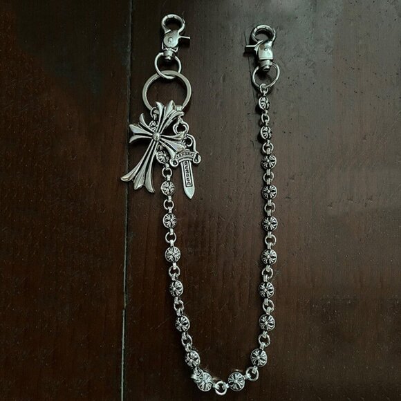 Cross Pants Wallet Chain Biker Trucker Keychain Jean Key Chain for Men W… - Picture 3 of 7